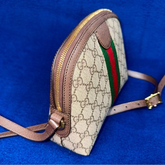 Authentic Gucci Ophidia Small Shoulder Bag GG domed shape silk lining Luxury - Picture 5 of 15